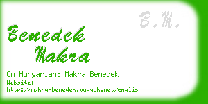 benedek makra business card